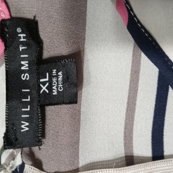 Willi Smith Tank Top with Grey Black Pink Stripes Size XL - Picture 8 of 10